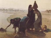 Leon Belly, Femmes fellahs au bord du Nil (mk32)